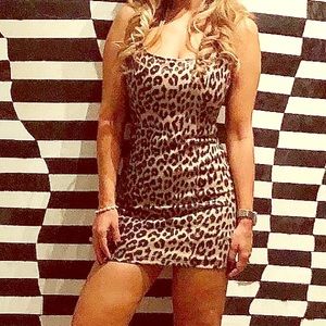 Leather Leopard Dress
